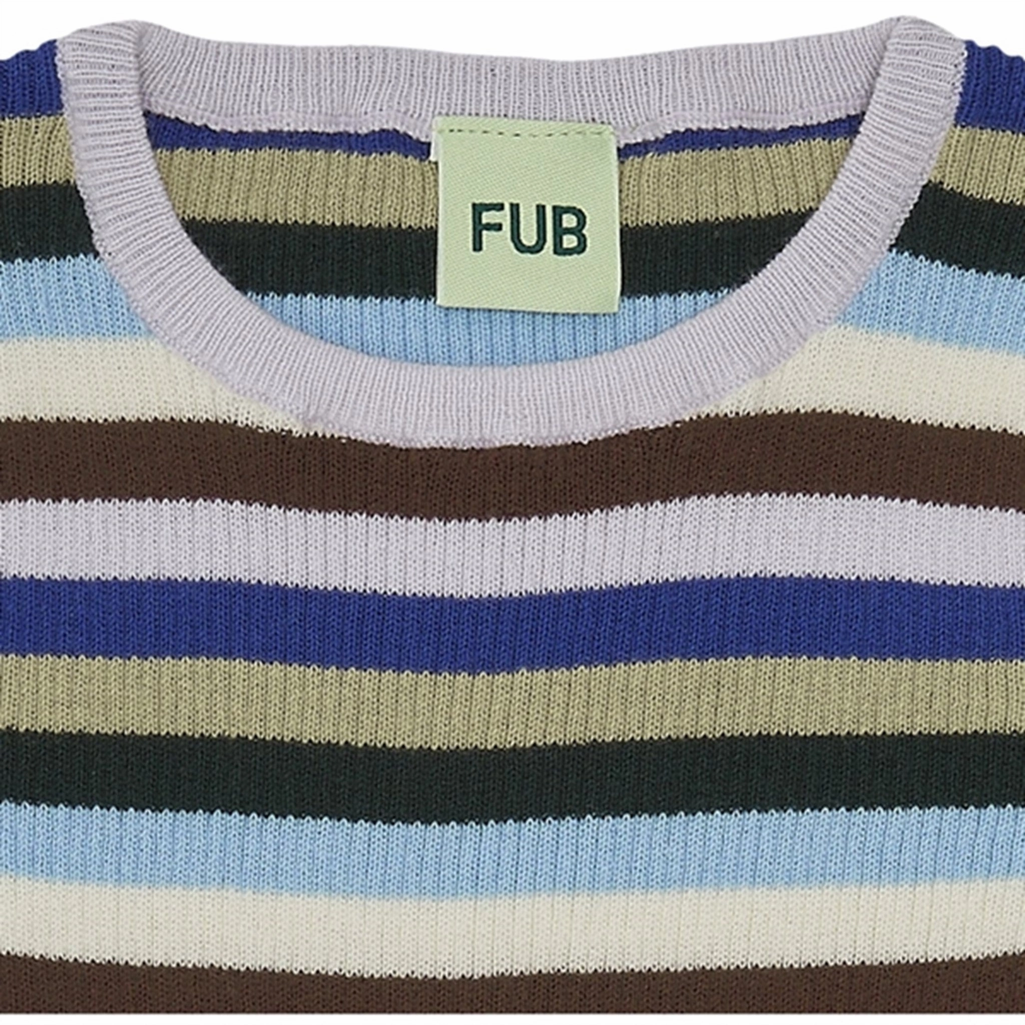 FUB Rib T-Shirt Multi Stripe Breathable apparel
