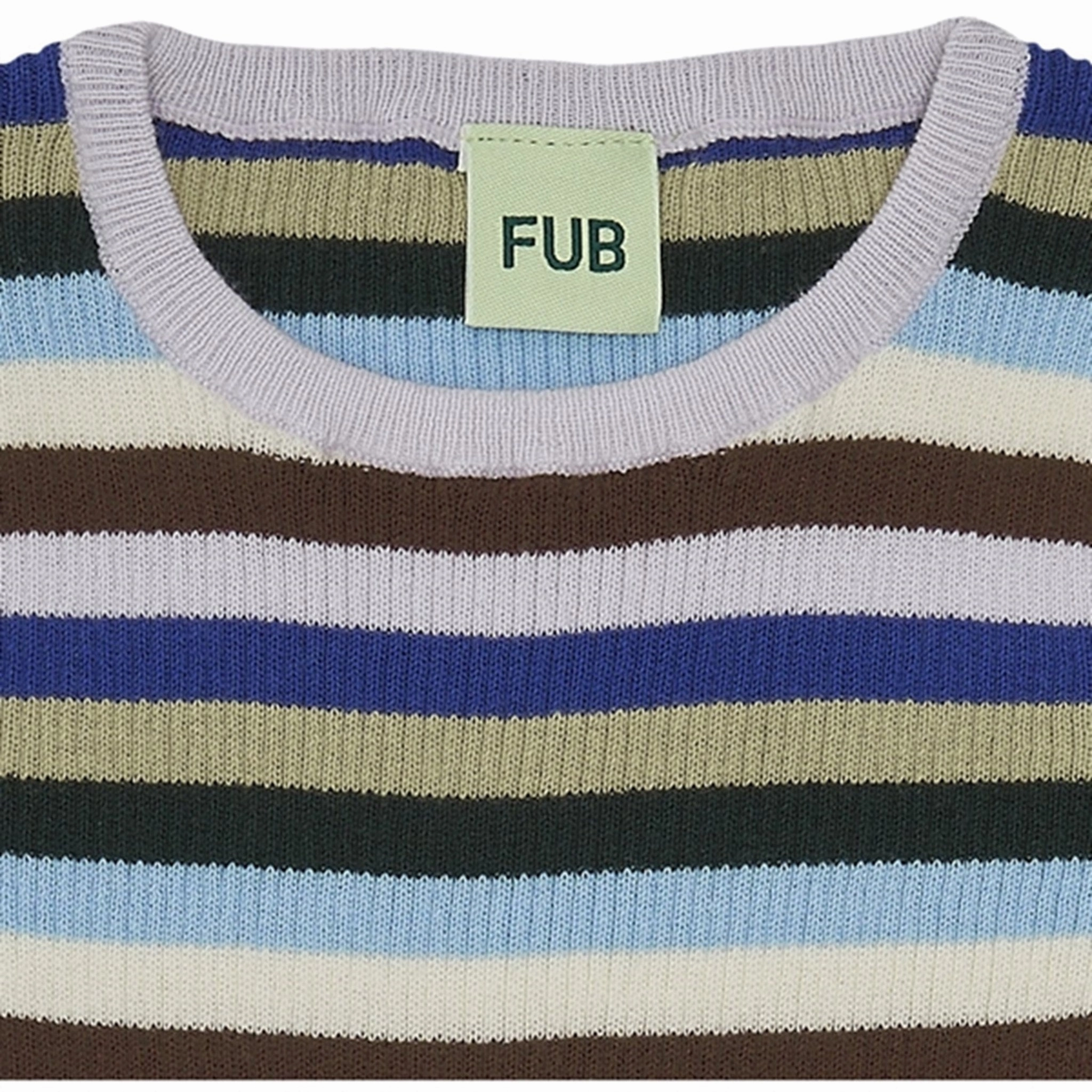 FUB Rib T-Shirt Multi Stripe UV protected
