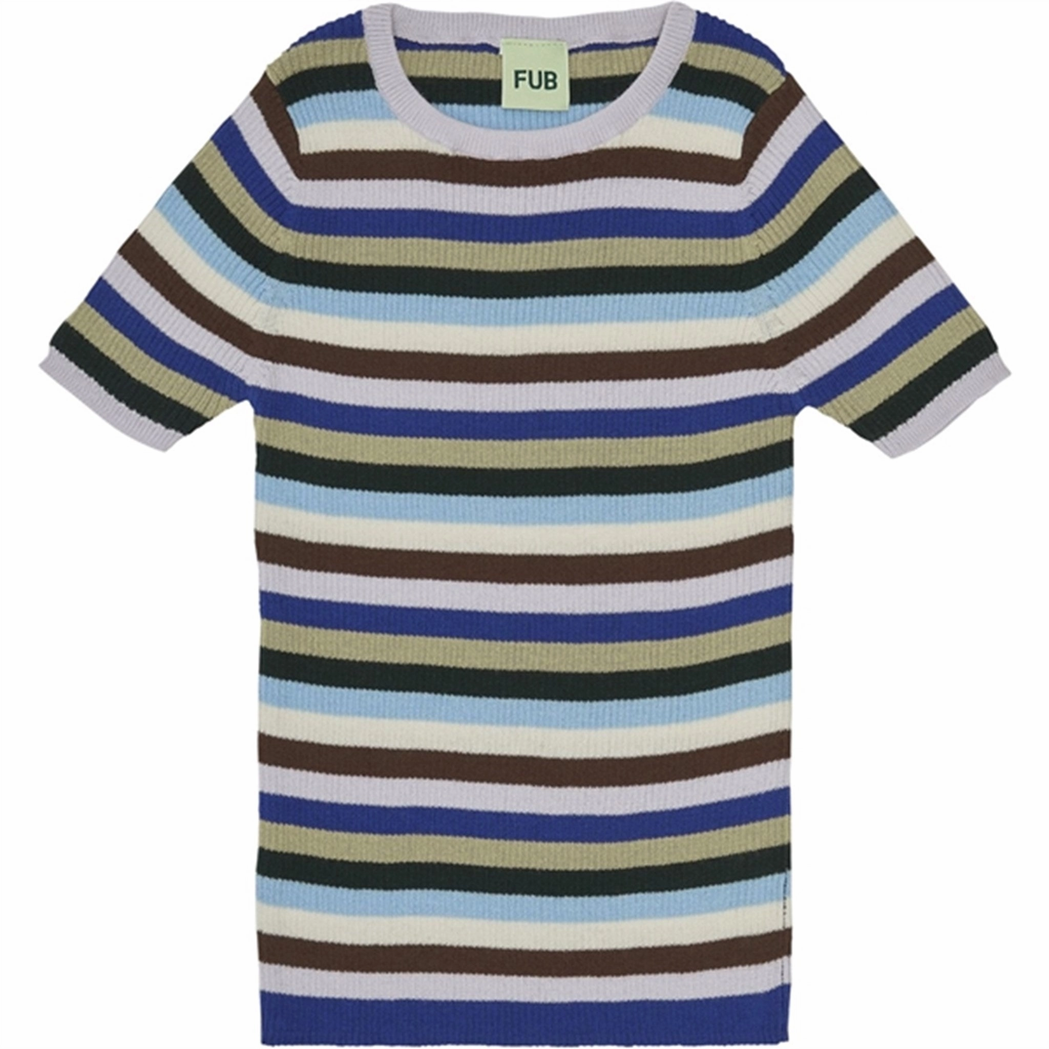 FUB Rib T-Shirt Multi Stripe Perfect Style