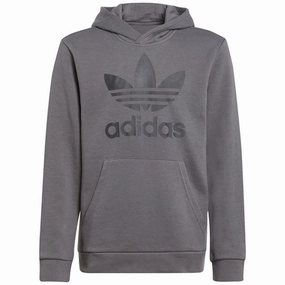Outdoor Style Minimalist Look adidas Originals Grey Trefoil Hoodie
