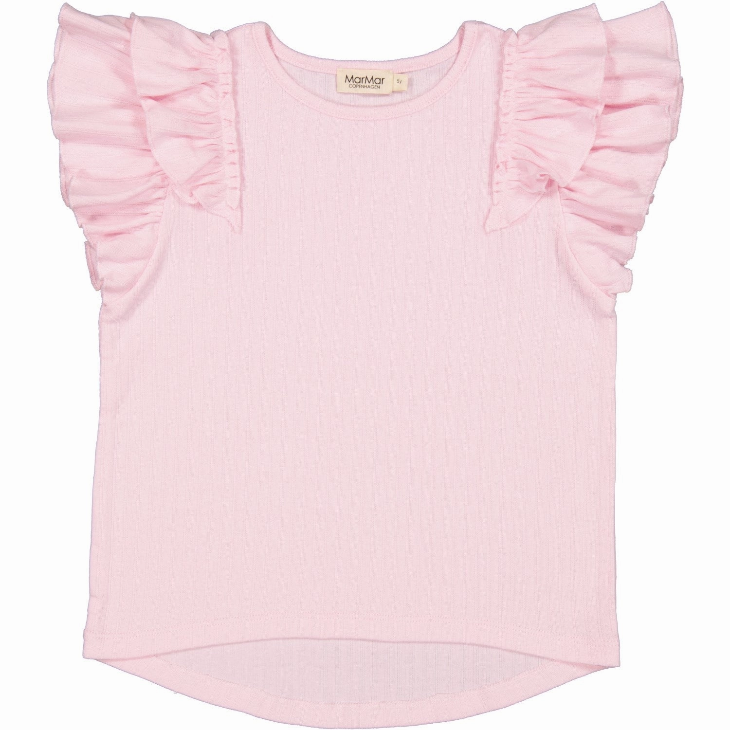 Chic Smart Sublimation Resistant Fabric MarMar Modal Pointelle Cotton Candy Tavora Frill T-Shirt