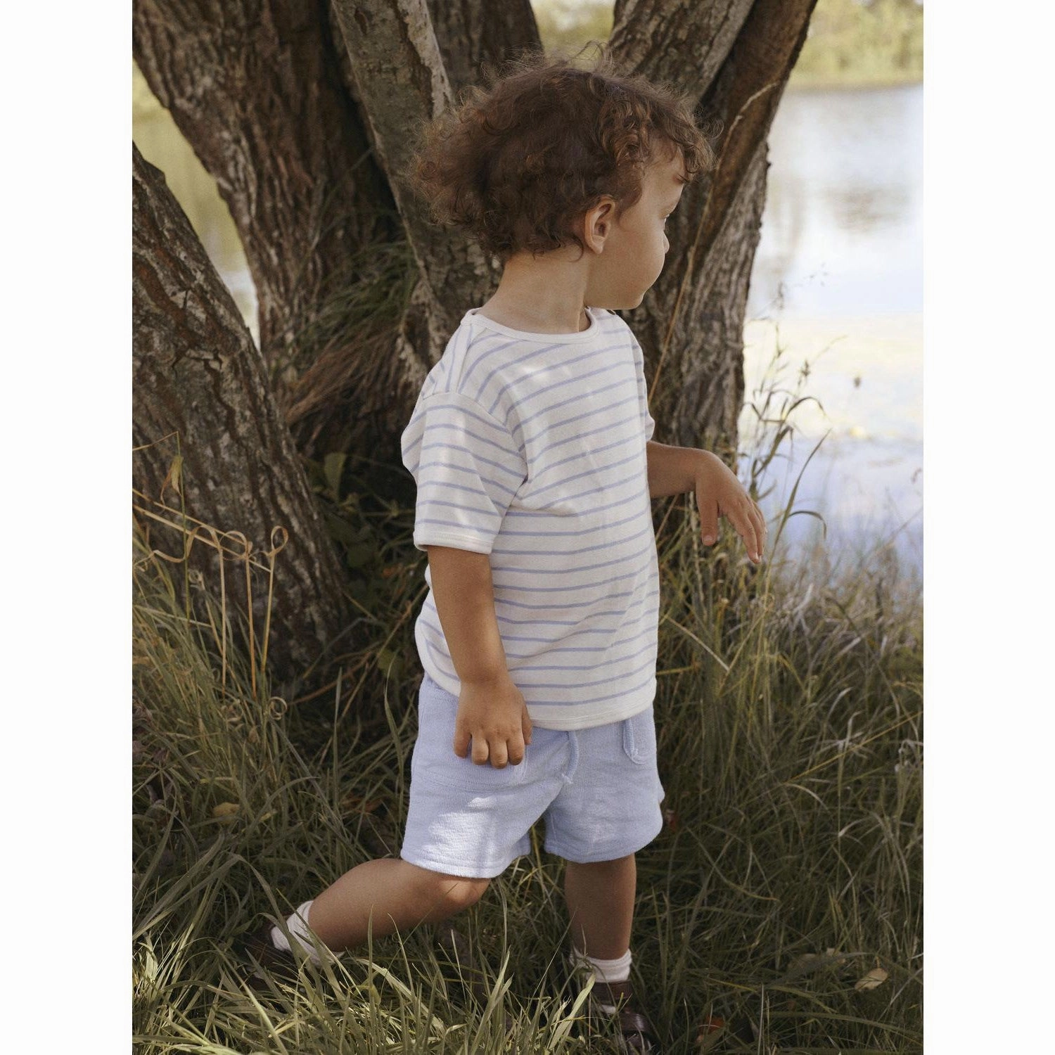 Lil'Atelier Zen Blue Nmmgeo Anm Ss Loose Top Lil Quick Wear Trendy popularity