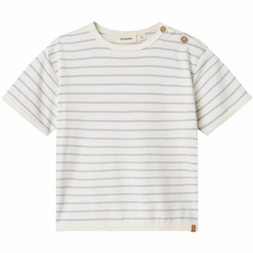 Lil'Atelier Zen Blue Nmmgeo Anm Ss Loose Top Lil Stain Resistant Chilly Layer