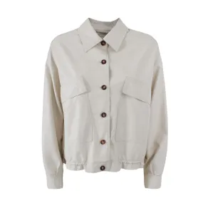 Yes Zee giubbino corto da donna J410 KY00 ecru Defend State