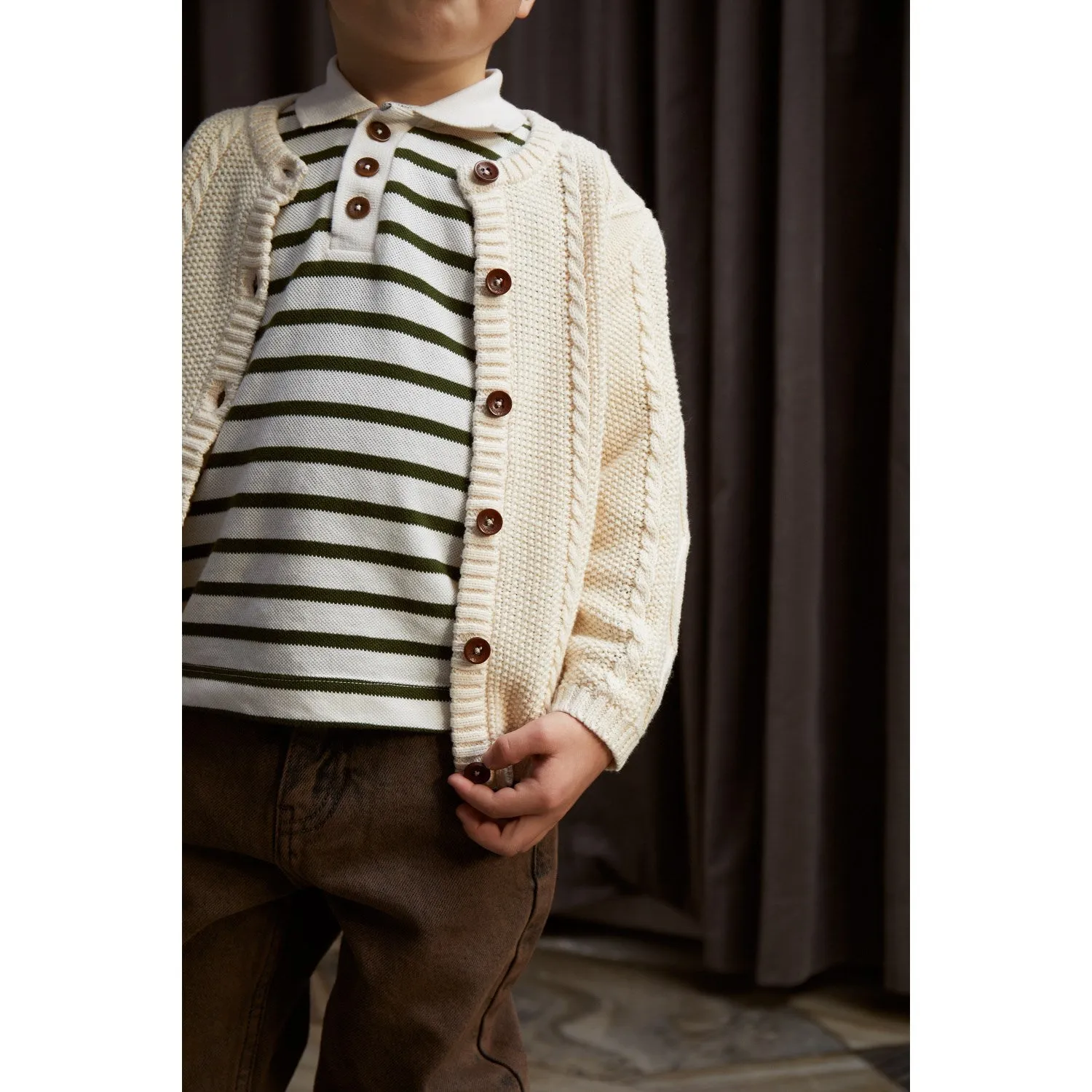 COPENHAGEN COLORS Dk Brown Dyed Organic Junior Jeans, Regular Fit Neutral palette