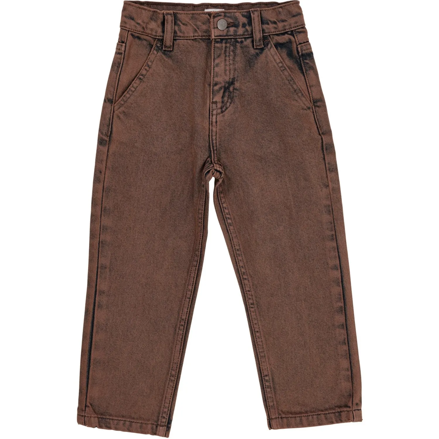 COPENHAGEN COLORS Dk Brown Dyed Organic Junior Jeans, Regular Fit Day Wear