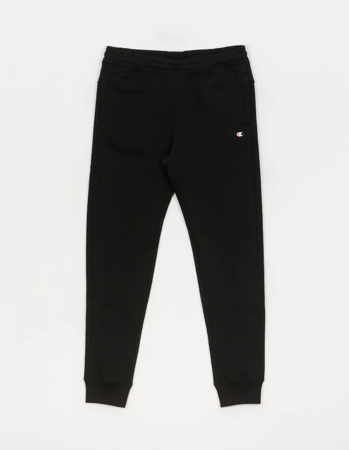 Champion Pantalone sportivo da uomo Rib Cuff 214962 KK001 NBK nero Relaxed Comfort Fit