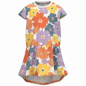 Name it White Alyssum Flower AOP Vigga Dress Versatile Layering Padded-Bust