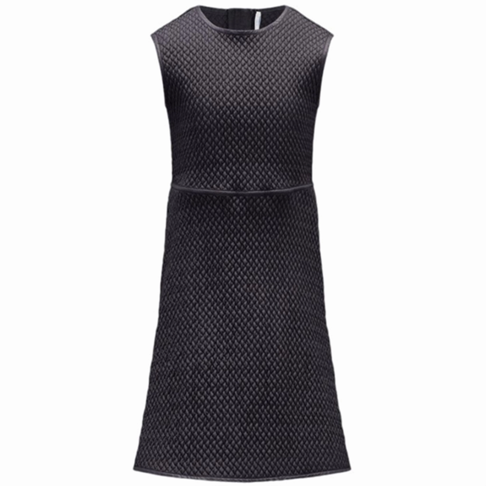 Moncler Dress Padded Black Balanced Look Sculpted Detail
