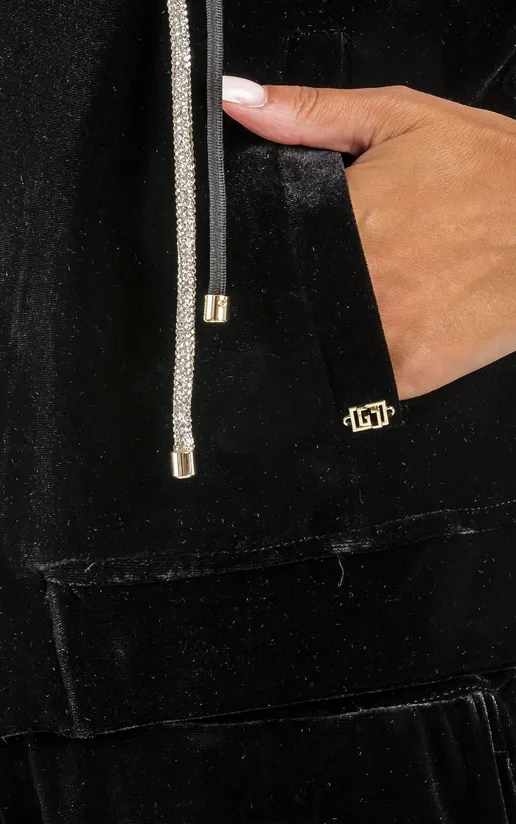 All Occasion Gaud?? pantalone in ciniglia da donna con tasconi 241BD24011-2001 nero