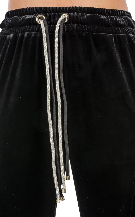 ErgonomicStitching Gaud?? pantalone in ciniglia da donna con tasconi 241BD24011-2001 nero