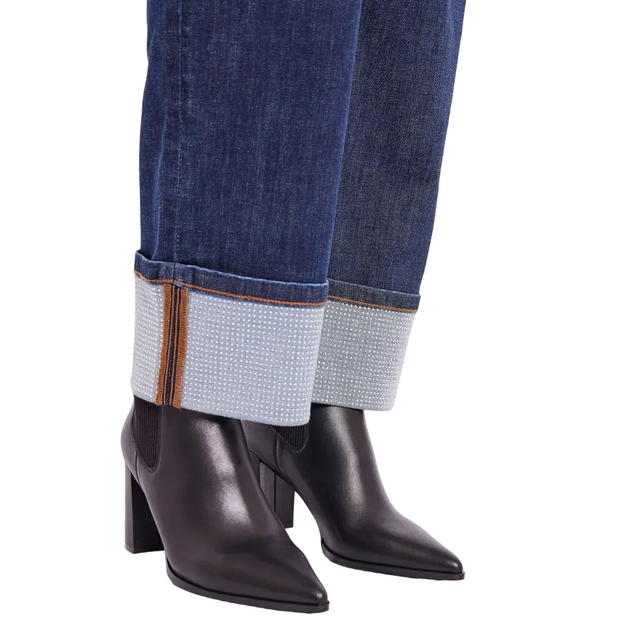 Gaud?? pantalone jeans da donna con risvolto 421BD26003 blu ExtendedSizeRange AntiStaticLining