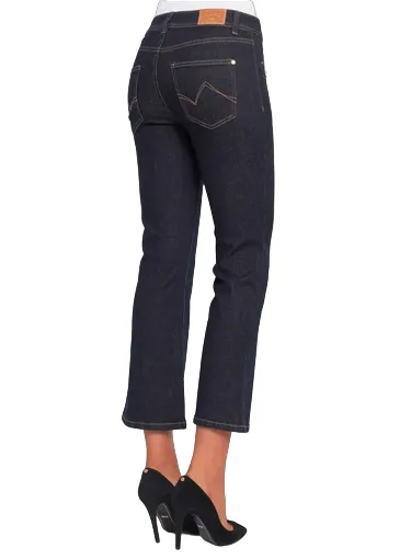 Timeless Design Basic Style Gaud?? pantalone jeans da donna corto a campana Frida 321BD26007 blu