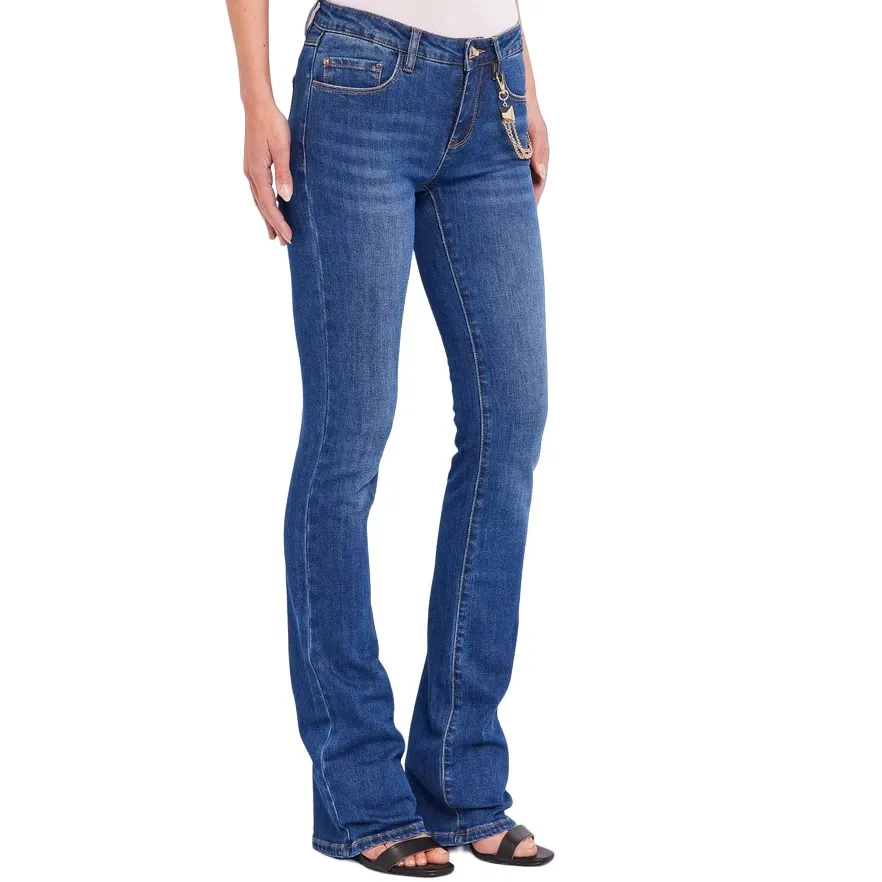 Ultra Soft Blend Gaud?? pantalone jeans da donna Flare cropped 411BD26011 blu medio