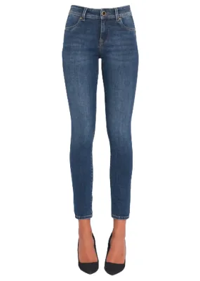 Light Reflective Details Gaud?? pantalone jeans da donna Jeggings push up 321BD26026 blu medio