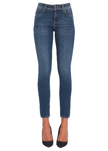 Light Reflective Details Gaud?? pantalone jeans da donna Jeggings push up 321BD26026 blu medio