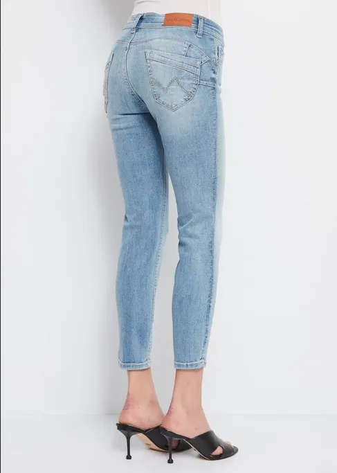 Gaud?? pantalone jeans da donna Kelly Skinny Cropped 311BD26020 denim Water Repellent Coating FlexibleKneePanels