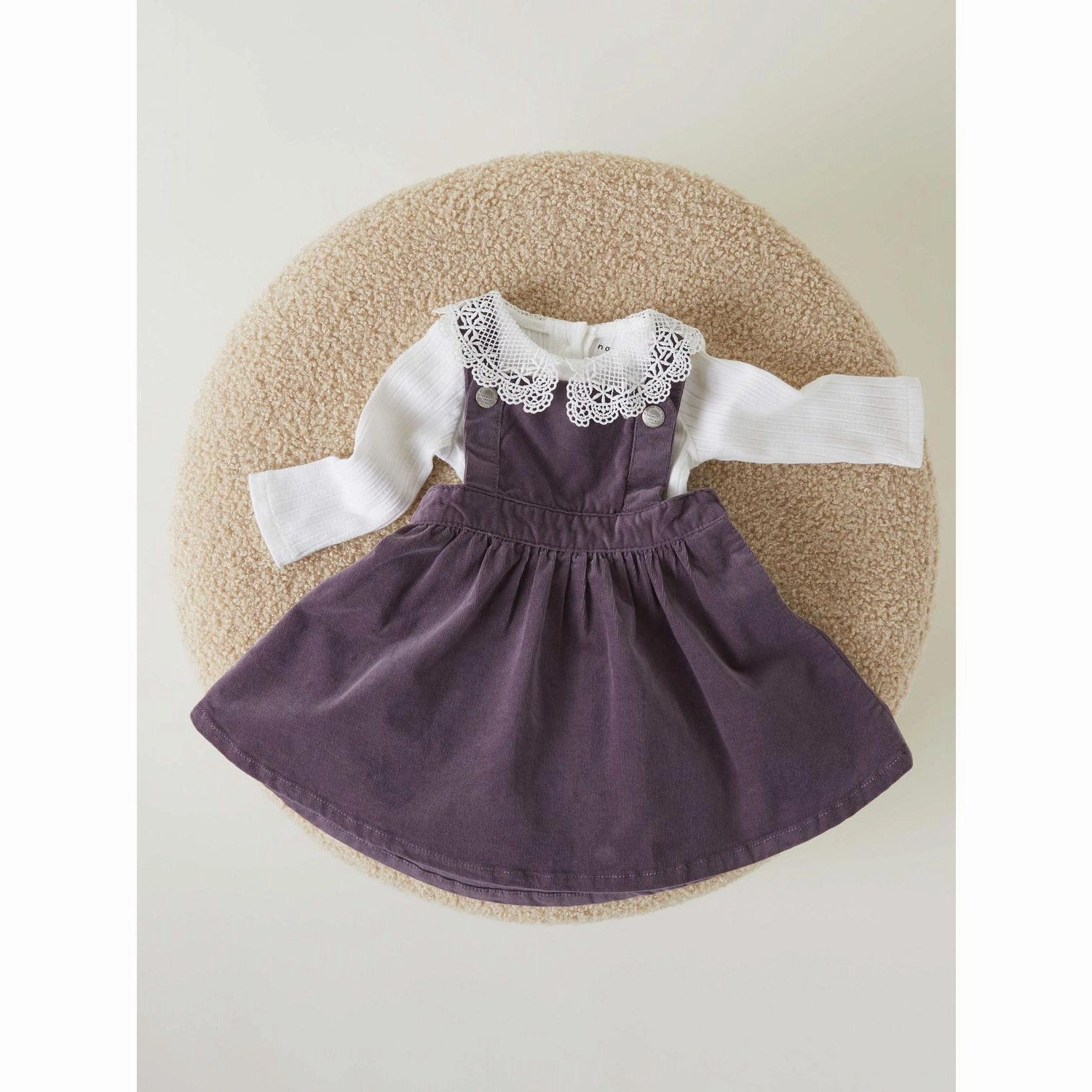 Name It Arctic Dusk Agnes Corduroy Bibskirt Texture Feel Trend Smart