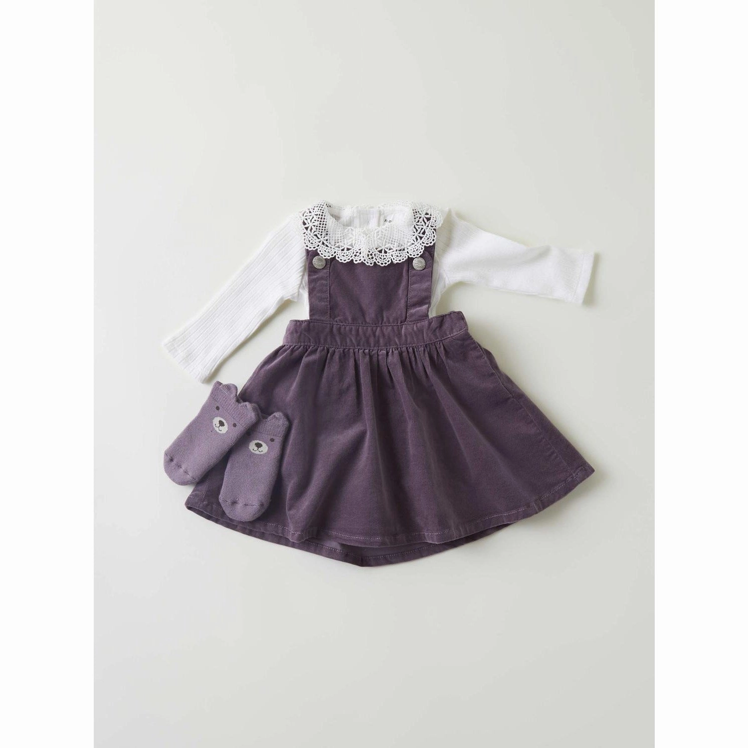 Versatile Wear Name It Arctic Dusk Agnes Corduroy Bibskirt