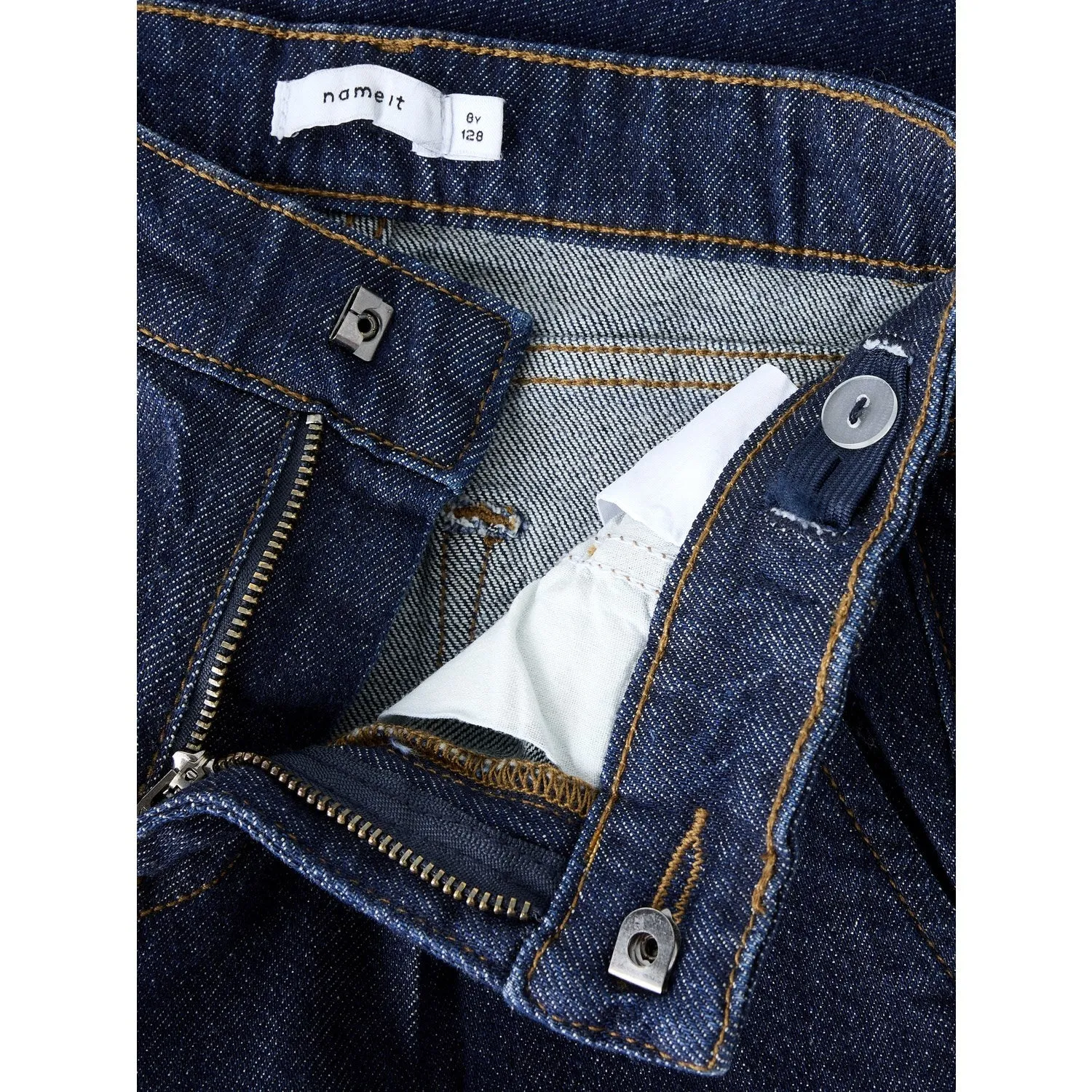 Name It Dark Blue Denim Unwashed Nkfbella Hw W Pleat Jeans 3020-Az L Noos Summer Vibes Multi Pocket Utility