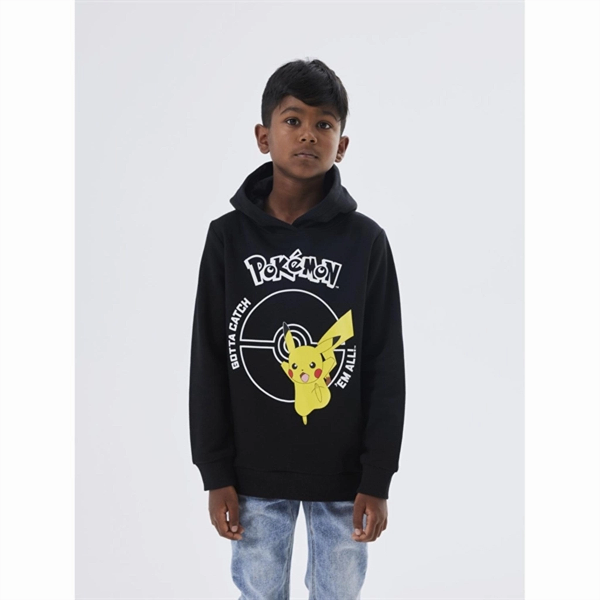 Urban Street Style Dad Uniform Name it Black Noscar Pokemon Sweatshirt Noos