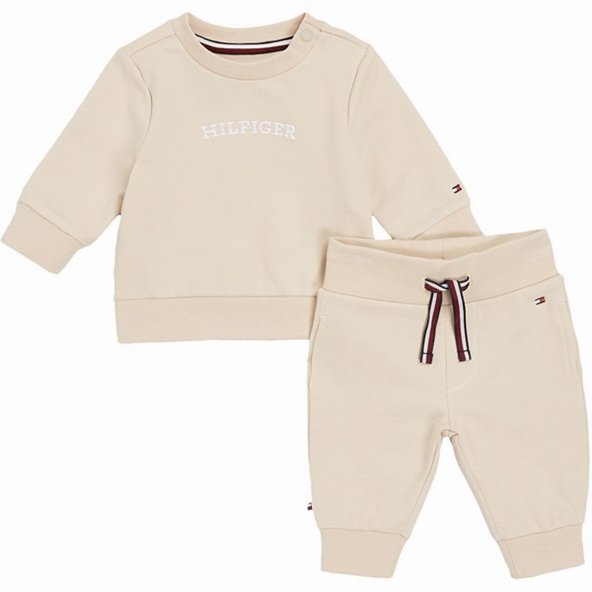 expedition Tommy Hilfiger Baby Curved Monotype Sweatsuit Classic Beige