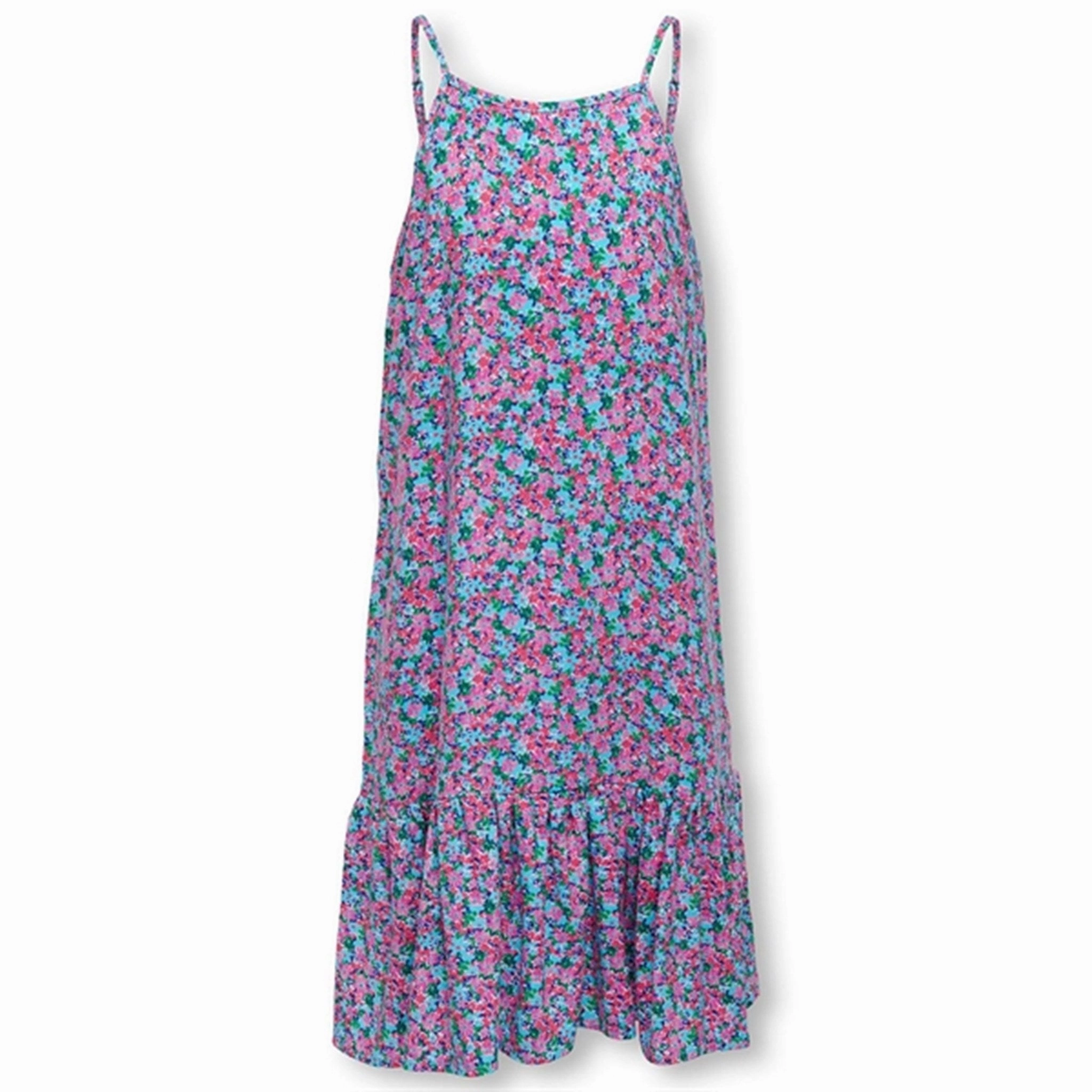 Kids ONLY Cyan Blue Luca Nova Life Strap Rio Dress AOP Must Have Easy Lovely