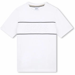 Casual Choice Reinforced Hemline Hugo Boss White T-shirt