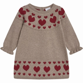 Smooth Detail Hust & Claire Biscuit Melange Klea Dress