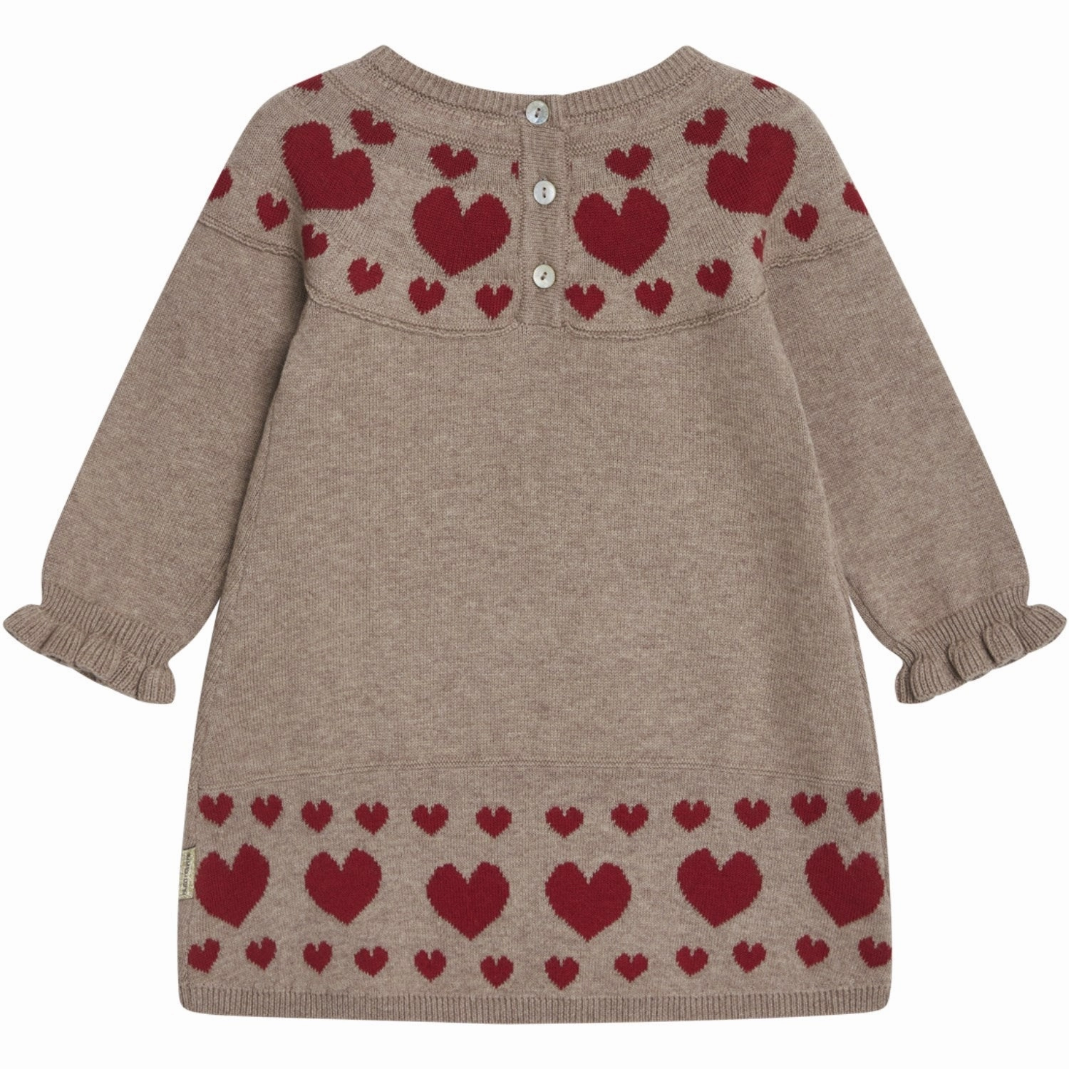 Satin-Sleeve Light Blend Hust & Claire Biscuit Melange Klea Dress