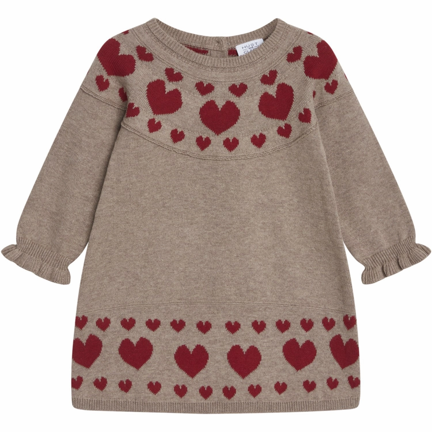 Smooth Detail Hust & Claire Biscuit Melange Klea Dress