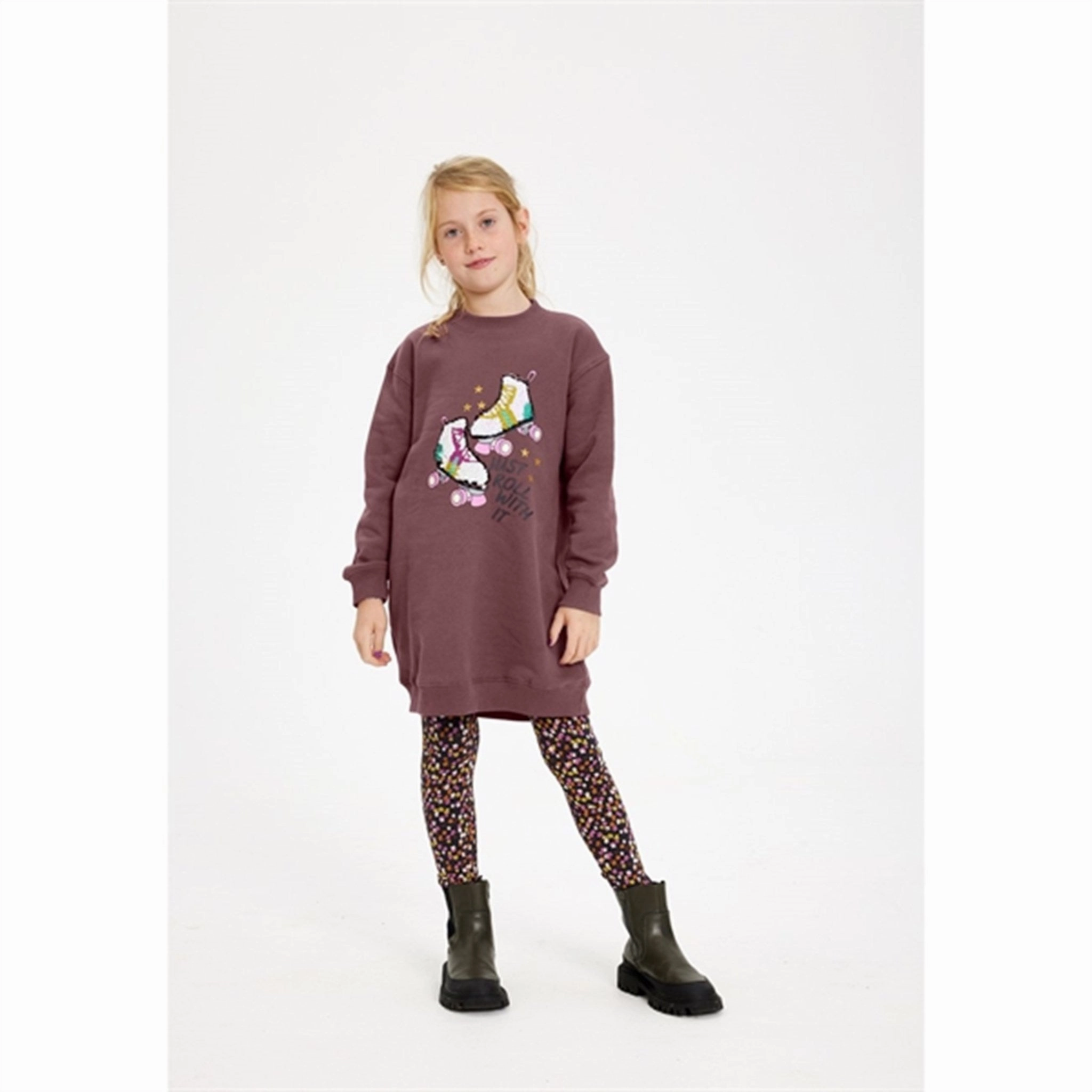 The New Rose Brown Helena Sweat Dress Fit Vibe Polished Design