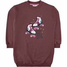 Abstract Pattern The New Rose Brown Helena Sweat Dress