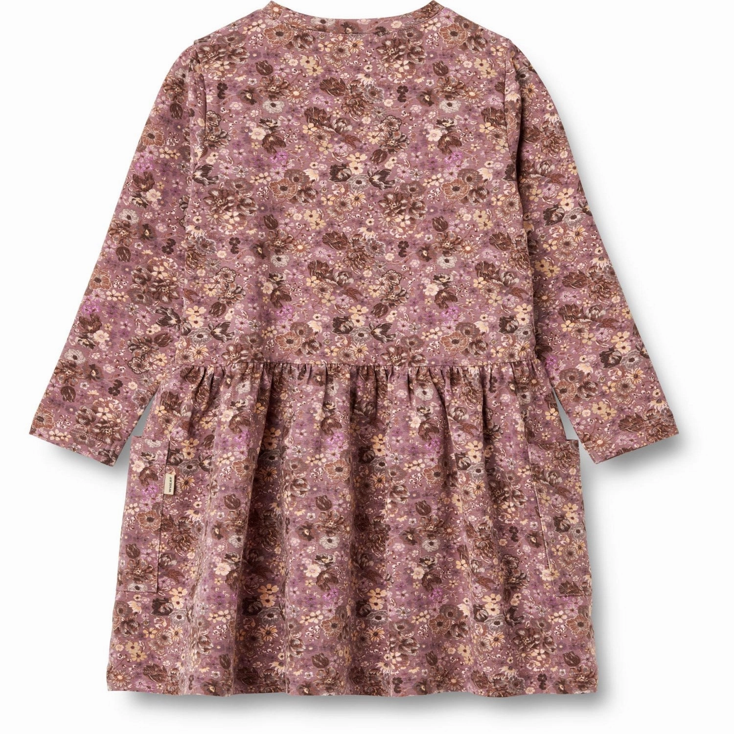 Wheat Lavender Flowers Jersey Dress Bessie Easy Layers Cool Tone