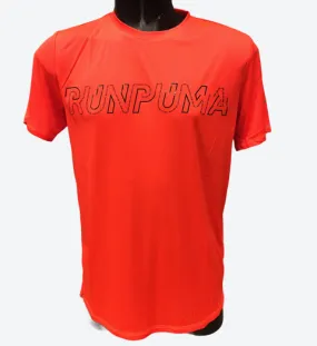 Cozy Touch Fit For Comfort Puma maglietta manica corta da uomo Run Logo 52020384 rosso lava-nero