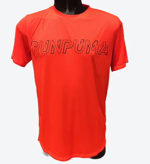 Cozy Touch Fit For Comfort Puma maglietta manica corta da uomo Run Logo 52020384 rosso lava-nero