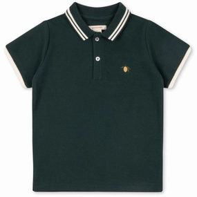 Konges Sl?jd Pine Grove Florian Polo Shirt Gots Eco Dye Technique