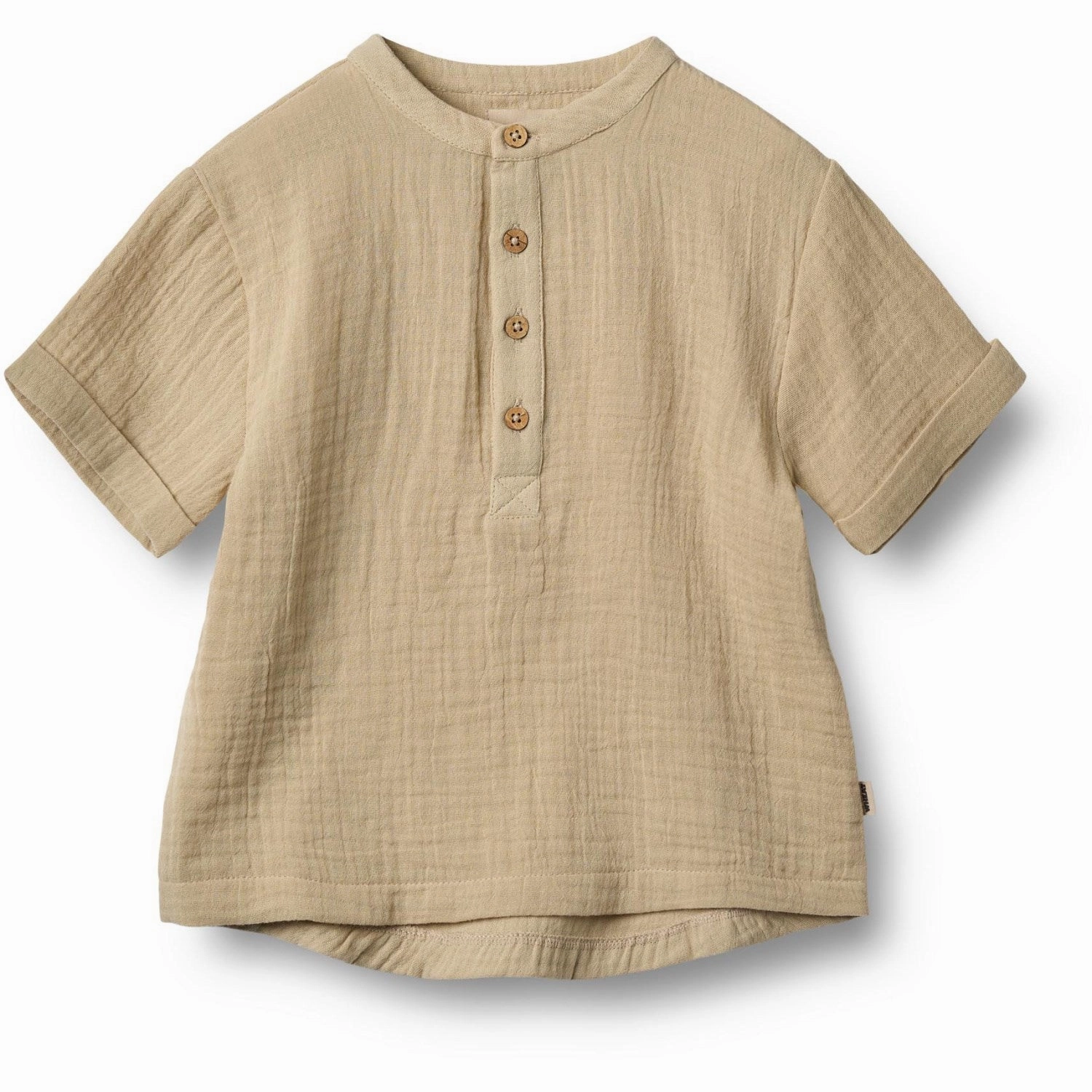 Non-irritating Yoke Design Wheat Soft Sand Shirt S/S Svend