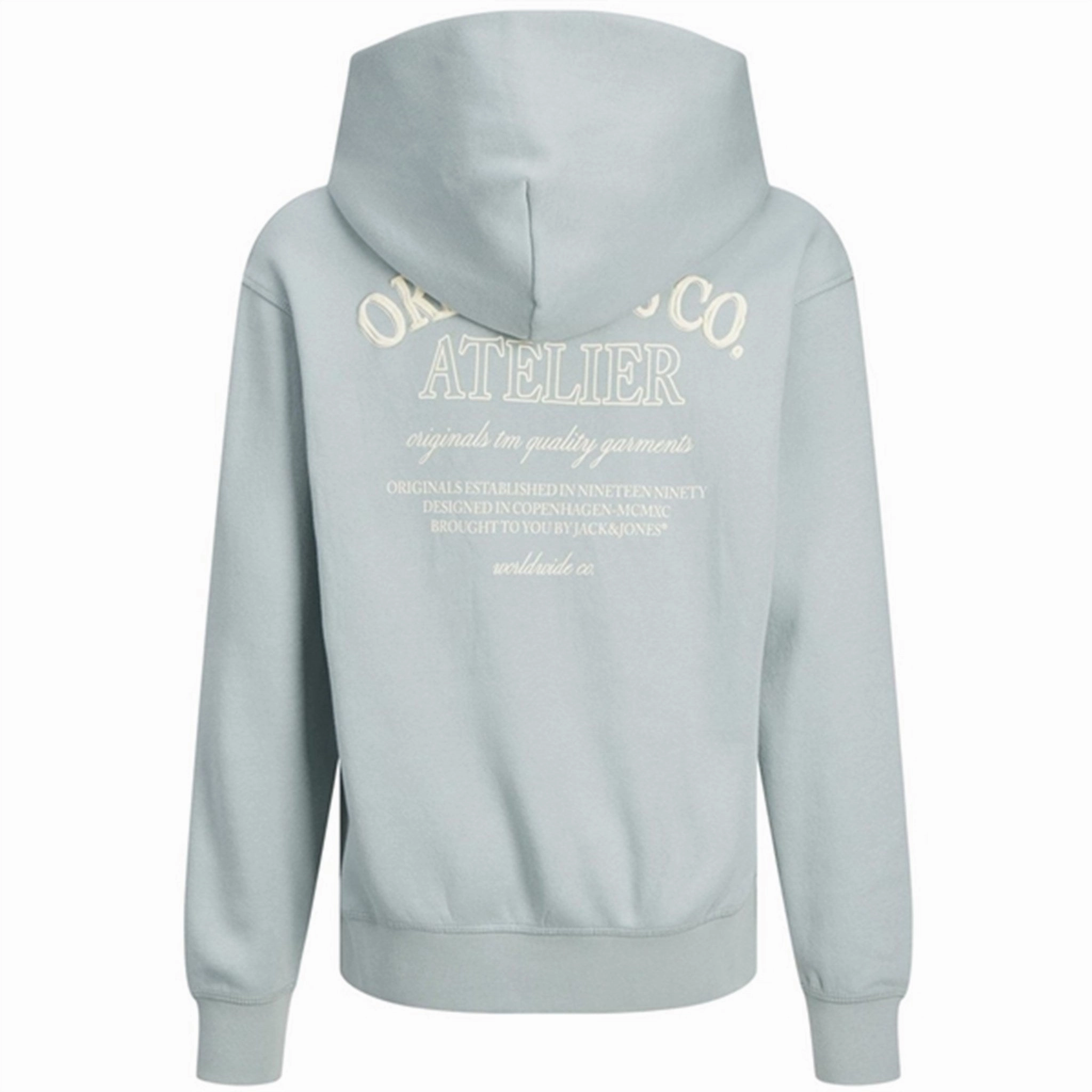 Errand Ready Winter Motion Jack & Jones Junior Gray Mist Jorsantorini Graphic Sweat Hoodie