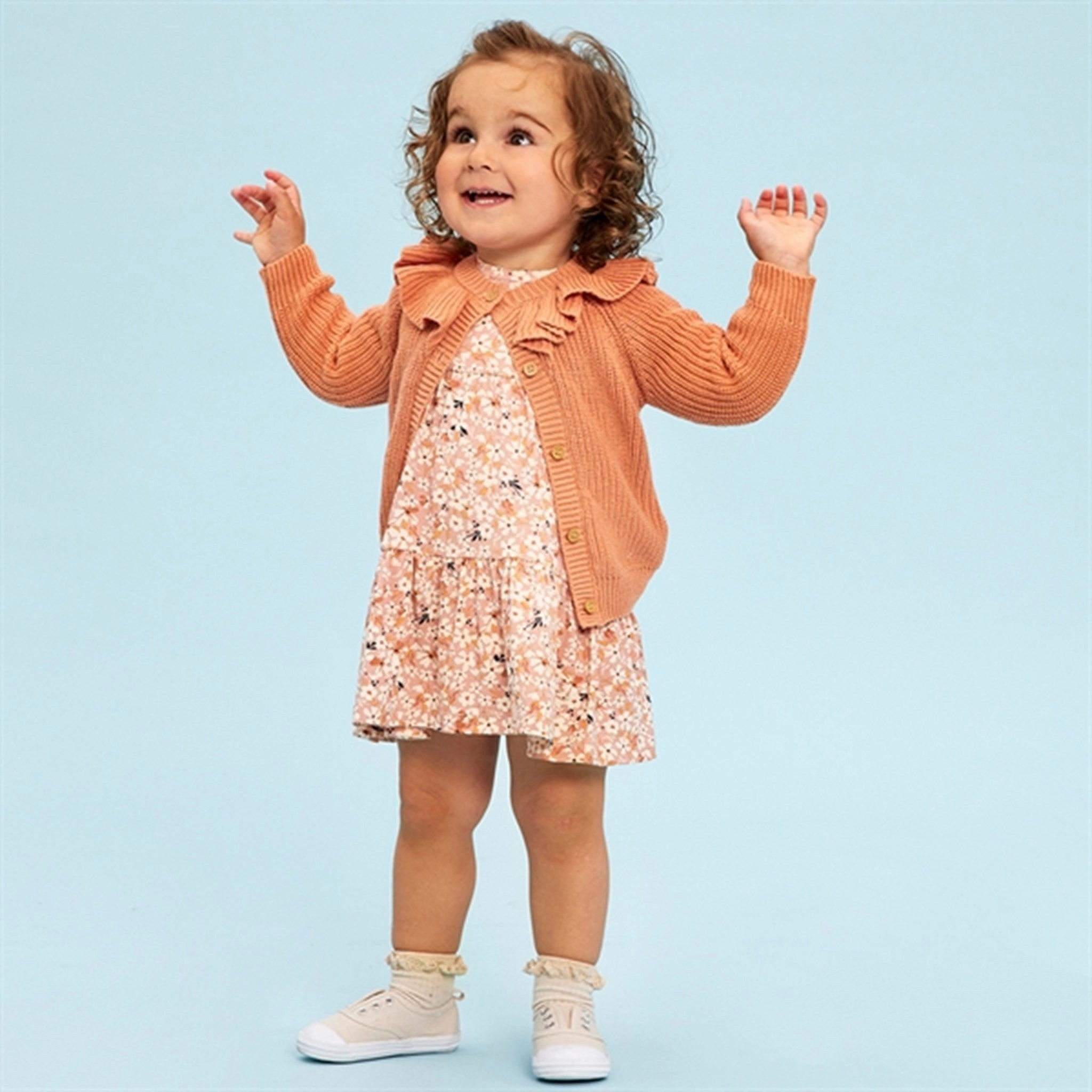 THE NEW Siblings Peach Beige Farla Dress Sharp Profile Breeze Grace