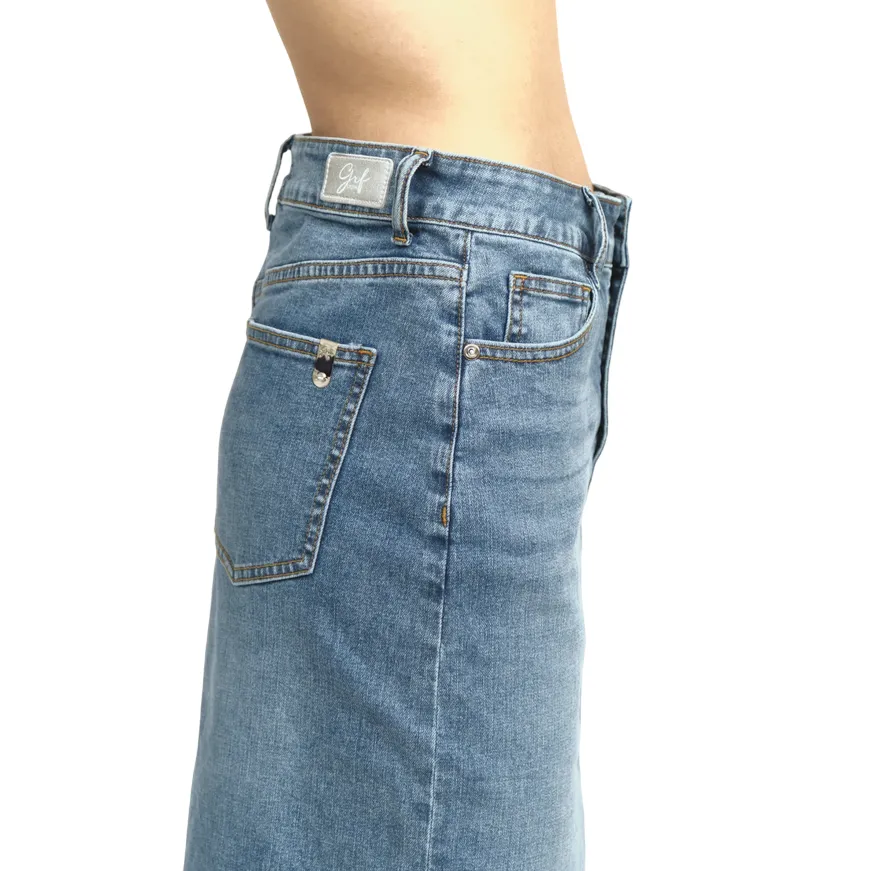 Griffai gonna lunguette in jeans da donna in tela comfort DGP6170 denim Fashion-Forward