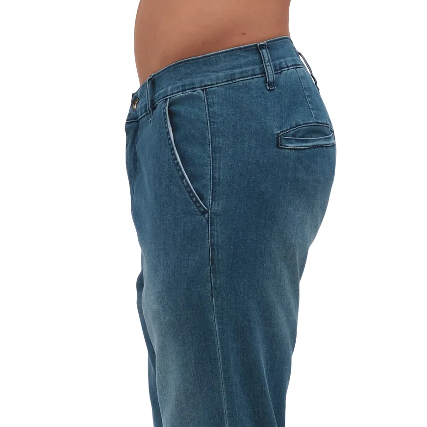 Griffai pantalone capri da uomo in cotone 7 once blu denim All Day Comfort Relaxed Fashion