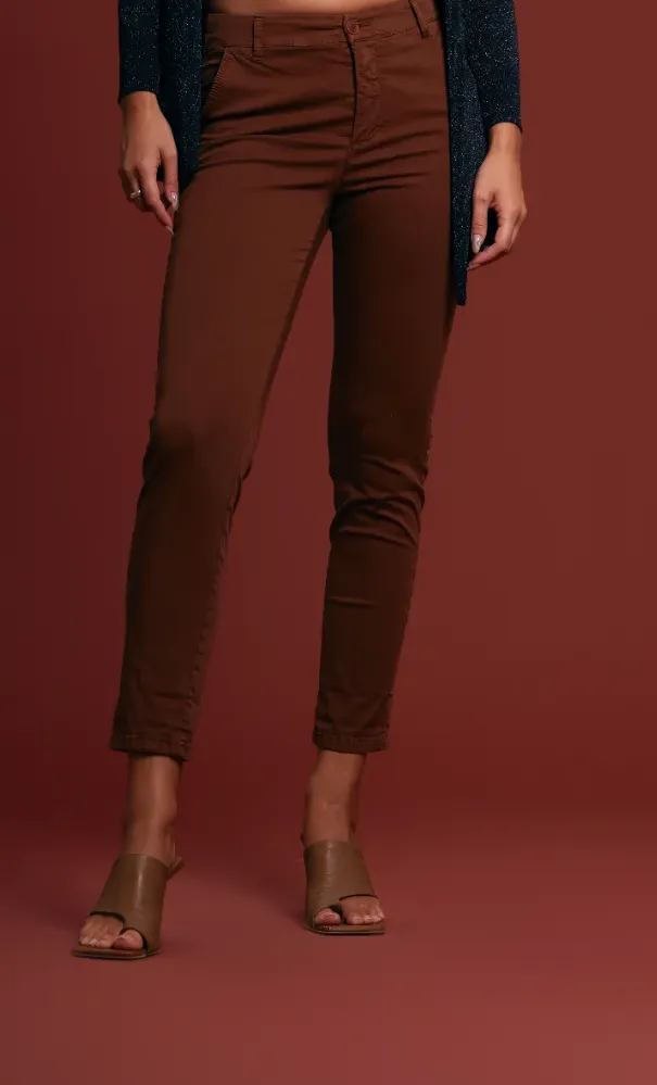 Griffai pantalone casual da donna con tasca america Aurora DGP3700 bruciato Neutral Style Stain Resistant Weave