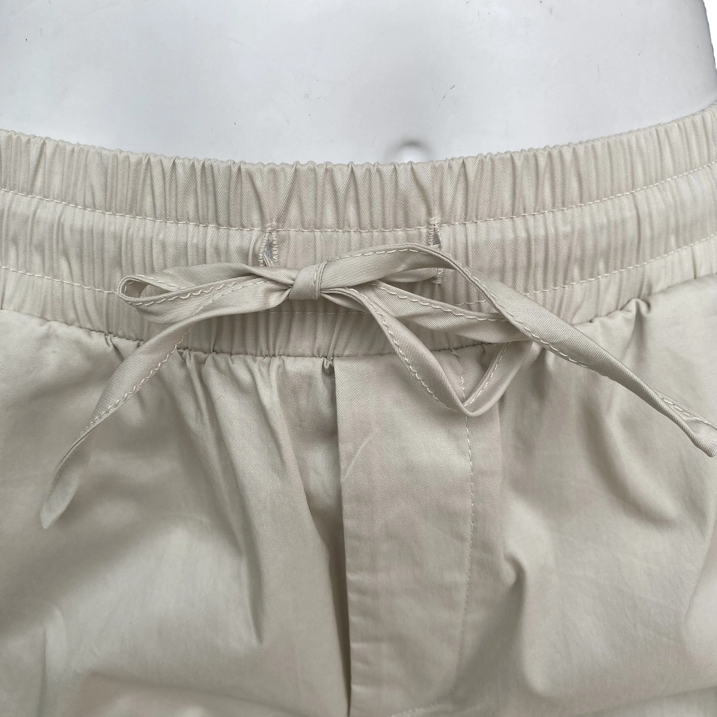 Griffai pantalone da donna in tessuto tecnico con elastico e laccio in vita DGP6306 beige Timeless Look TouchscreenCompatiblePockets