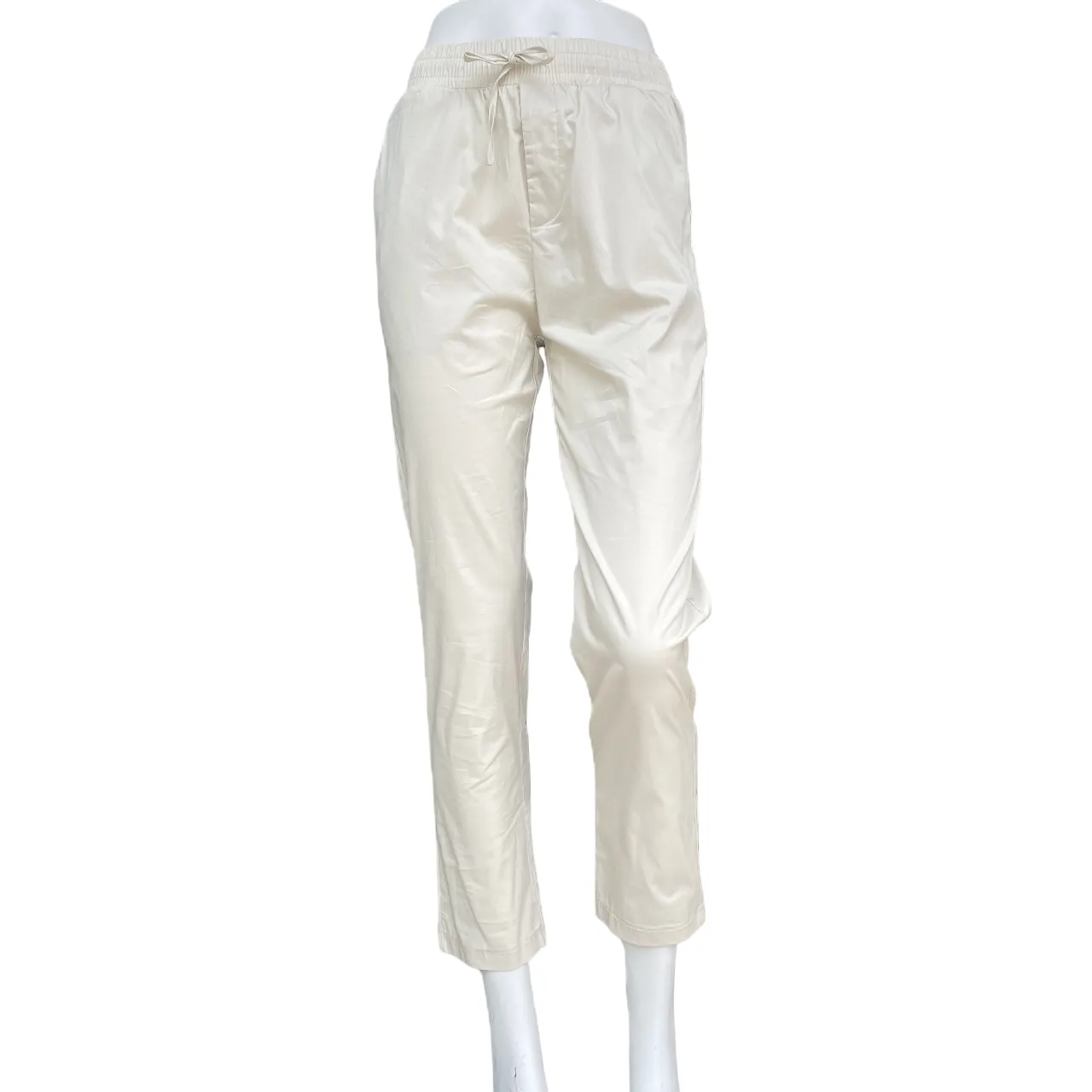 Griffai pantalone da donna in tessuto tecnico con elastico e laccio in vita DGP6306 beige ReinforcedHemline