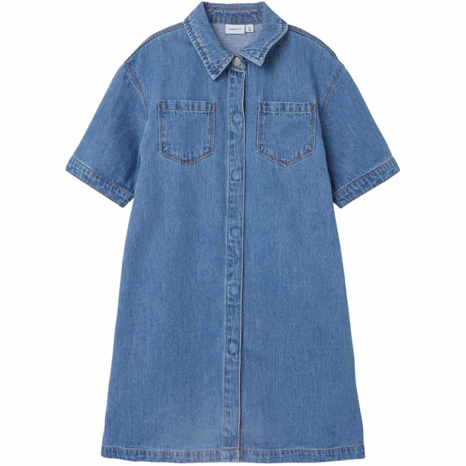 Name It Medium Blue Denim Jannet Denim Dress Delicate Tone