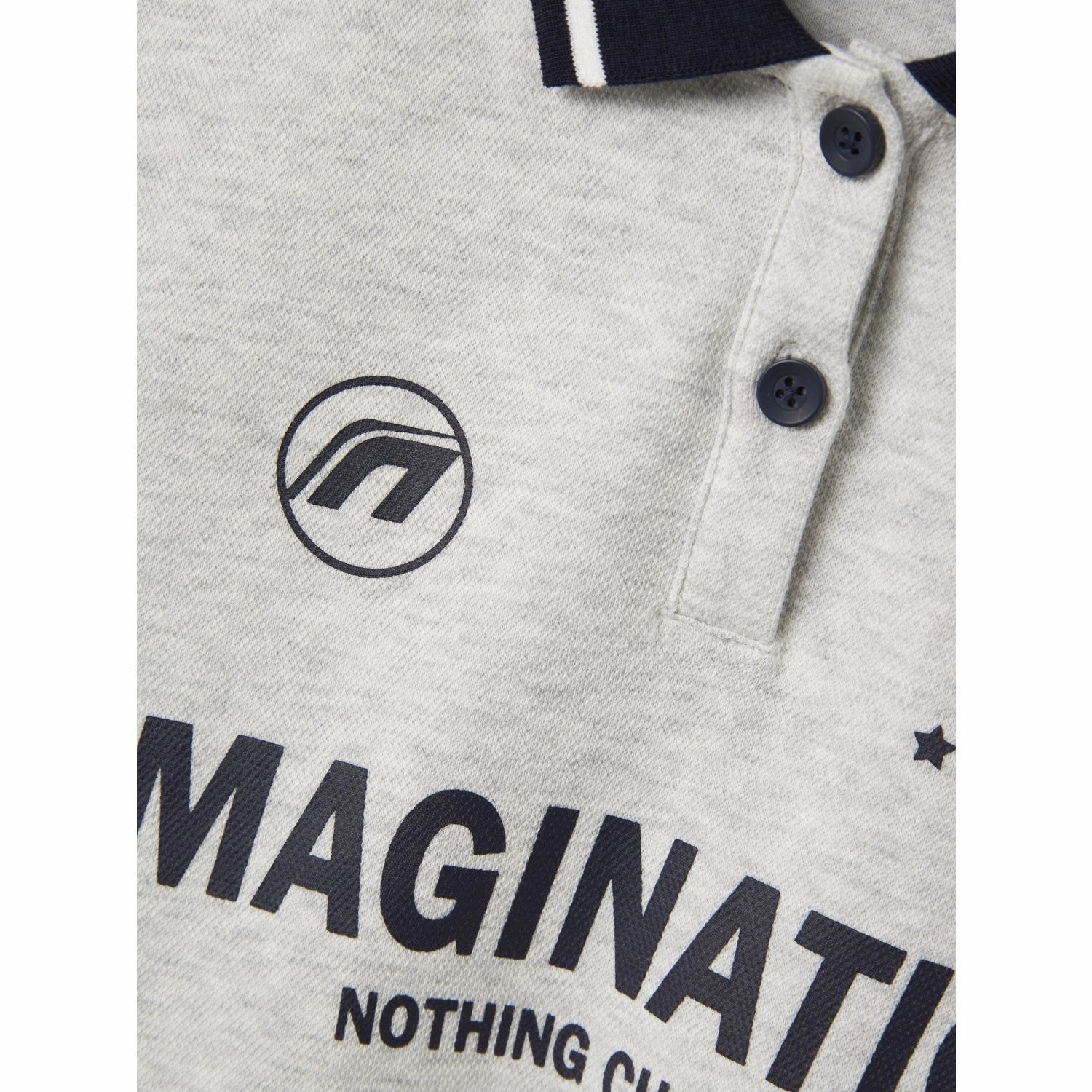 Lightweight Feel Name It Light Grey Melange Nkmkris Ls Nreg Polo