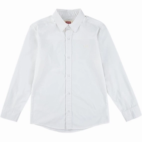 Levi's Bright White Battery Housemark Shirt Flexible Movement All-Purpose Wear