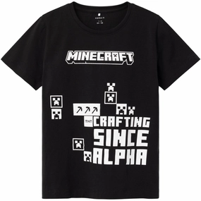 Quick Dry Fabric Timeless and Chic Name It Black Mazirel Minecraft T-Shirt