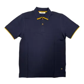 Golf Ready Hamaki-Ho polo manica corta da uomo in cotone pique PE123H blu